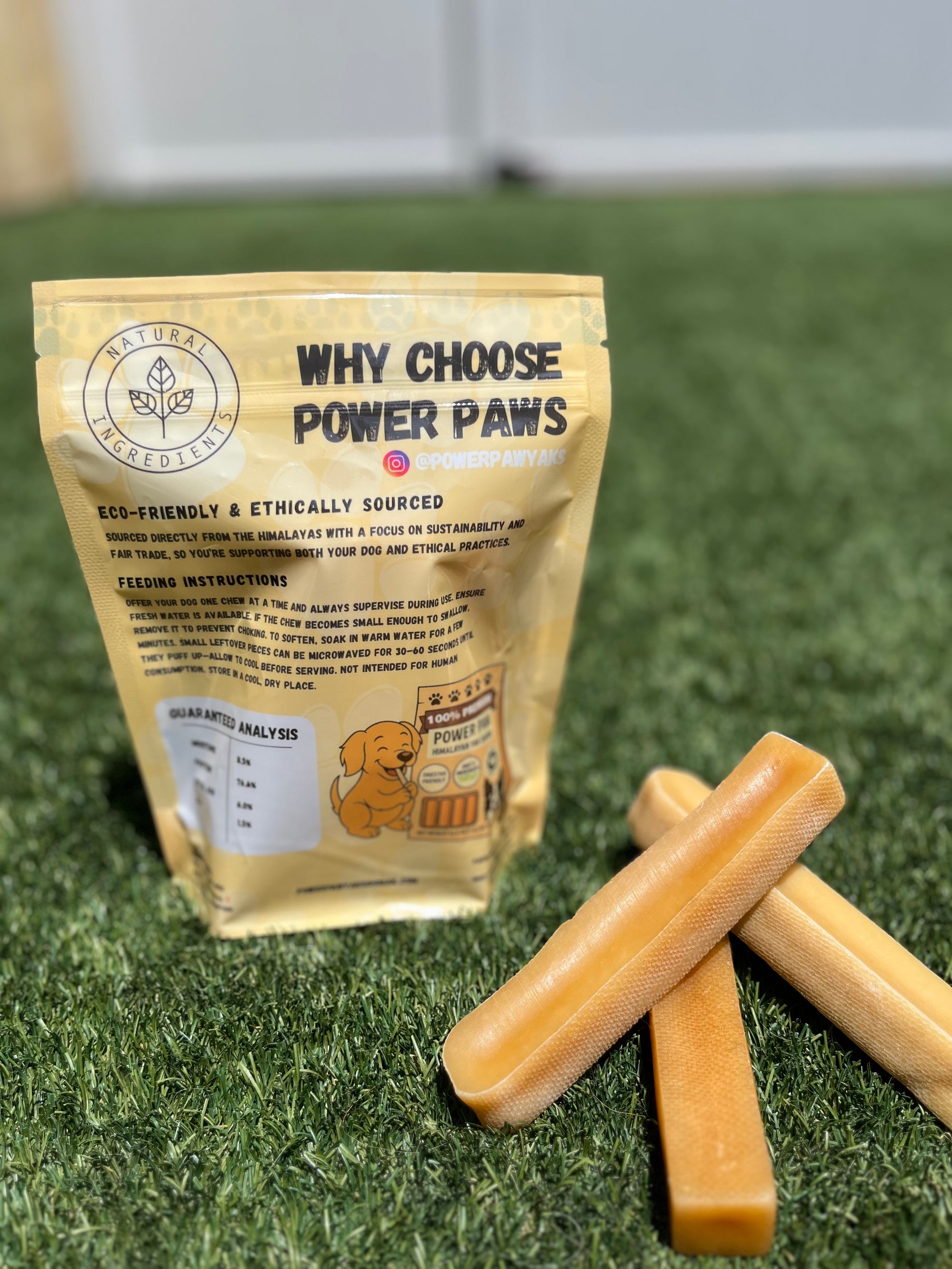 Power Paw Yak Chews – Medium (4-Pack) Ideal for dogs 30–60 lbs